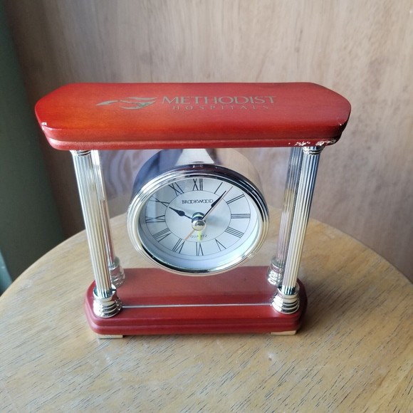Brookwood Quartz Alarm Analog Clock Carriage Style Methodist Hospital Promo - Picture 8 of 12